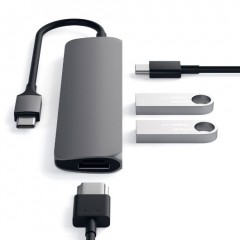 Адаптер Satechi TYPE-C SLIM MULTI-PORT ADAPTER 4K, Space Gray